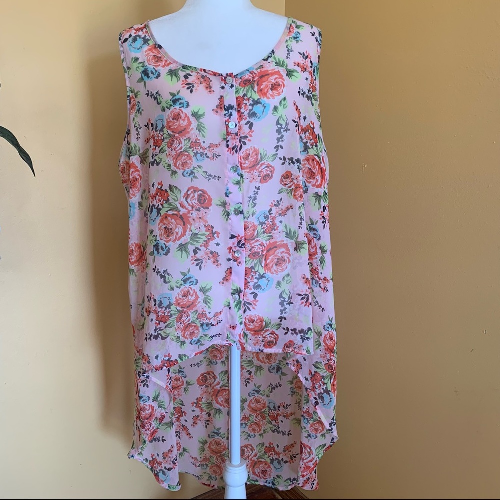 Torrid Duster Summer Spring Button Down Floral Ch… - image 2